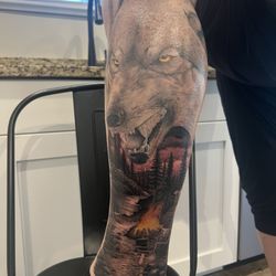 Art Of The Heart Tattoo - Amazing wolf tattoo