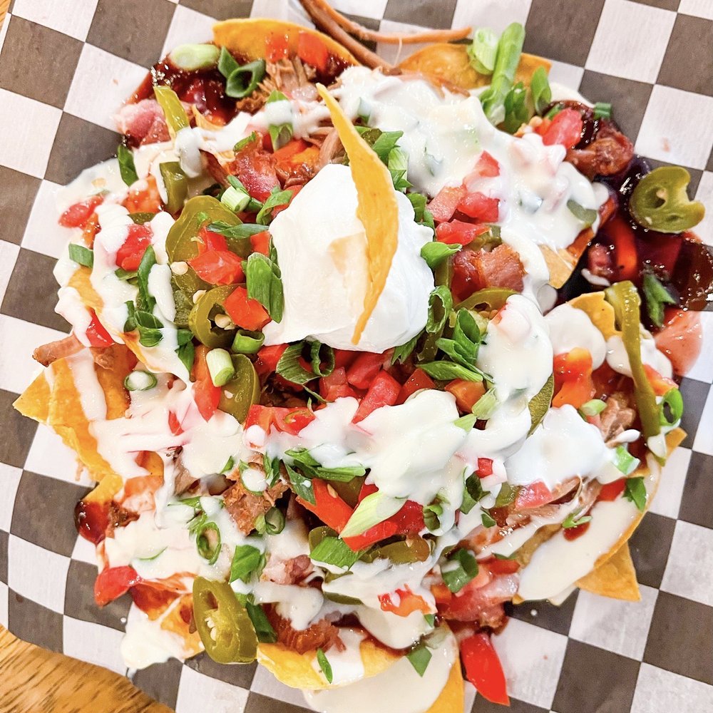 The Local - Pulled Pork & Smoked Gouda Nachos - Bars Near Me - Boone, North Carolina The Local - Pulled Pork & Smoked Gouda Nachos - Bars Near Me - Boone, North Carolina