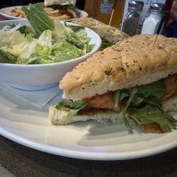 Sahm's Tavern & Sports Bar - Parm Sandwich w/ Cesar Salad + Classic Burger w/ Fries