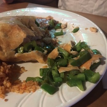 Los Mariachis - Chimichanga with "light peppers" yuck!! - Mexican Near Me - Wallingford, Connecticut