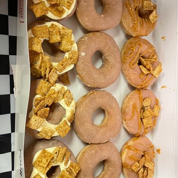 Krispy Kreme - Cinnamon Milk Glazed Dozen - Donuts Near Me - Long Beach, California Krispy Kreme - Cinnamon Milk Glazed Dozen - Donuts Near Me - Long Beach, California