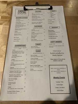 Menu photo 2 Amberly Local Cary, NC