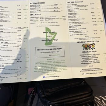 O'sheas Restaurant - Menu - Irish Near Me - Dublin, D O'sheas Restaurant - Menu - Irish Near Me - Dublin, D