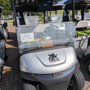Grandover Golf Course - E-Z-GO ELiTE golf carts with Grandover logo and GPS. - Golf Near Me - Greensboro, North Carolina