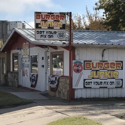 Burger Junkie - Dive on the outside, '50s diner on the inside.