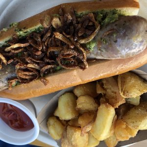Photo of Wursthall - San Mateo, CA, United States. Porchetta bratwurst ($16)