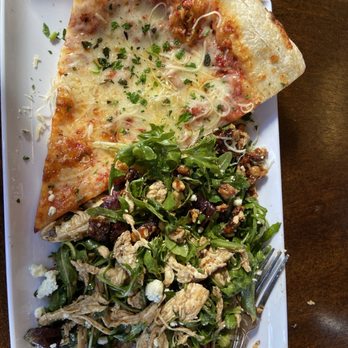 Pizzicato Pizza - Murray Hill - Lunch special - cheese pizza slice and pear (ate that already) arugula salad with chicken - Pizza Near Me - Beaverton, Oregon Pizzicato Pizza - Murray Hill - Lunch special - cheese pizza slice and pear (ate that already) arugula salad with chicken - Pizza Near Me - Beaverton, Oregon