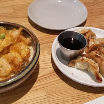 Tokyo Cafe - Dynamite rock shrimp, $9. Pork gyoza, $7. - Japanese Near Me - Fort Worth, Texas