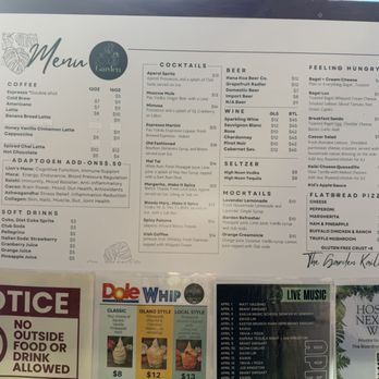 The Garden at Boardroom  - menu - Beer Gardens Near Me - Kailua, Hawaii