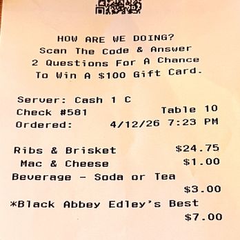 Edley's Bar-B-Que - Our receipt - Barbeque Near Me - Nashville, Tennessee Edley's Bar-B-Que - Our receipt - Barbeque Near Me - Nashville, Tennessee