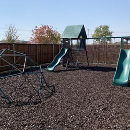 Life time play set and 26X34 sq Ft play area w rubber mulch. Life time play set and 26X34 sq Ft play area w rubber mulch.
