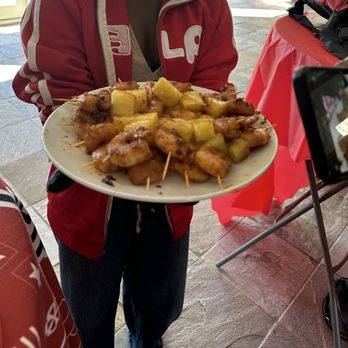 Fall Creek  Farmers’ Market - Pineapple and Shrimp skewers - Farmers Market Near Me - Humble, Texas