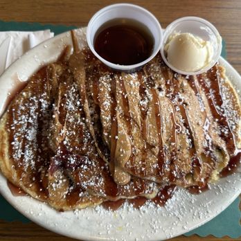 Manory's Restaurant - The infamous Elvis Presley pancakes (bacon + banana) @ Manory's in Troy - a heavenly breakfast! - American Near Me - Troy, New York
