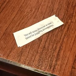 Oddly specific fortune cookie