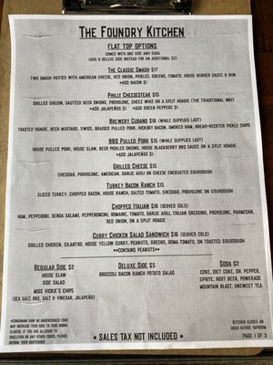 Menu photo 1 The Foundry Kitchen Springfield, IL
