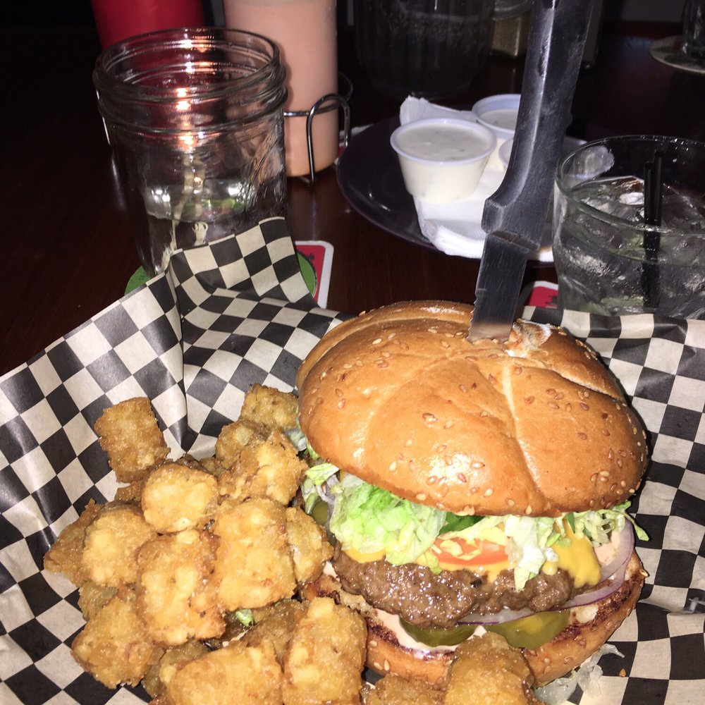 Cheeseburger and tots Cheeseburger and tots