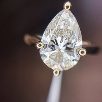 Numined Diamonds - Erica Pear Shape Solitaire Engagement Ring - Jewelry Near Me - Chicago, Illinois Numined Diamonds - Erica Pear Shape Solitaire Engagement Ring - Jewelry Near Me - Chicago, Illinois