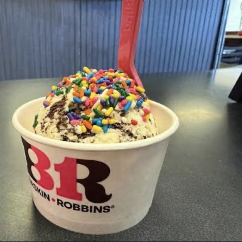 Baskin-Robbins - Cookies & Cream topped with colorful sprinkles. - Ice Cream & Frozen Yogurt Near Me - Glendale, California Baskin-Robbins - Cookies & Cream topped with colorful sprinkles. - Ice Cream & Frozen Yogurt Near Me - Glendale, California