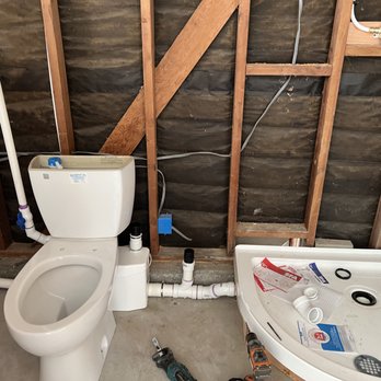 Henry's Plumbing - a bathroom under construction - Plumbing Near Me