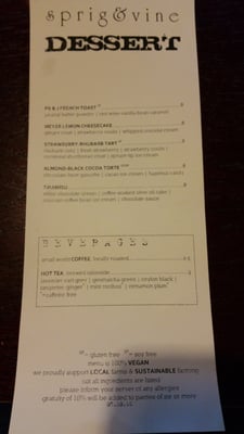 Menu photo 7 Sprig & Vine New Hope, PA Menu photo 7 Sprig & Vine New Hope, PA