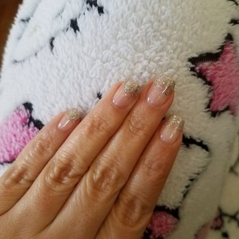 Pearl Nails - Picture doesn't do its justice! So much more sparkle in person. - Nail Salons Near Me - Rosemead, California