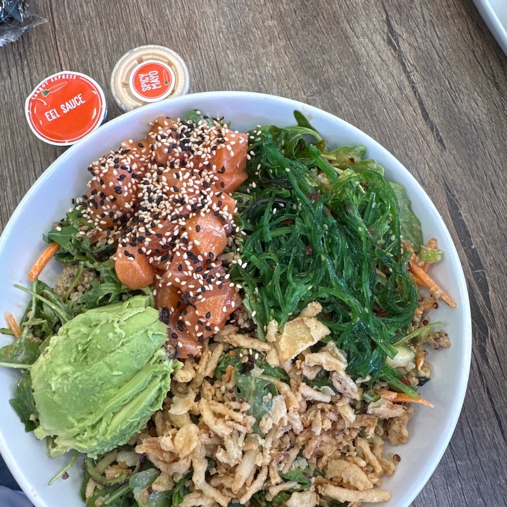 Carrot Express - POKE BOWL with fresh Scottish salmon - Juice Bars & Smoothies Near Me - Miami Shores, Florida Carrot Express - POKE BOWL with fresh Scottish salmon - Juice Bars & Smoothies Near Me - Miami Shores, Florida