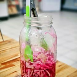 Pupuseria Jireh - Pickles cabbage slaw at table served with pupusas