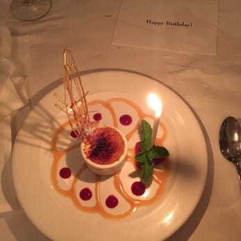 Lahaina Grill - Mini creme brulee for my birthday and a birthday card - Seafood Near Me - Lahaina, Hawaii Lahaina Grill - Mini creme brulee for my birthday and a birthday card - Seafood Near Me - Lahaina, Hawaii