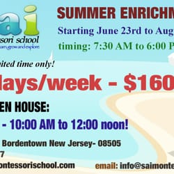 Sai Montessori School - Checkout our Summer CAMP SPECIAL!! We are offerings lots of programs @ a very economical price !!