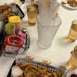 Small Deep Fried Wisconsin Cheese Curds and Onion Rings