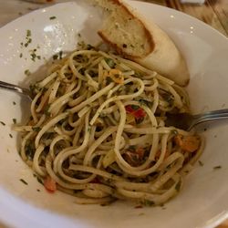 Rockies Tavern & Grill - Basil Pesto white wine linguini (chicken was on the side)