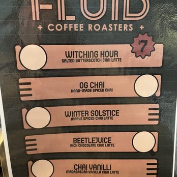 Fluid Coffee Roasters - A full menu devoted to chai - Coffee Roasteries Near Me - Michigan City, Indiana