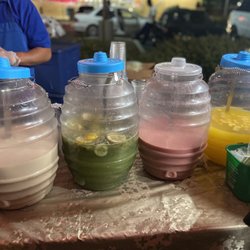 Drinks: Horchata, Lemon w/cucumber and Chia, strawberry, pineapple
