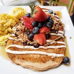 The Mustard Seed Cafe - Berry & Yogurt Pancakes.