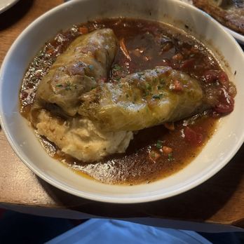Gustav's - Stuffed Cabbage Roll dinner plate - Pubs Near Me - Vancouver, Washington