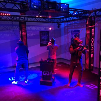 Two Bit Circus - Playing the zombie VR game! - Arcades Near Me - Santa Monica, California