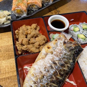 Osaka Fusion - Mackerel bento box and OMG special roll - Japanese Near Me - Brooklyn, New York Osaka Fusion - Mackerel bento box and OMG special roll - Japanese Near Me - Brooklyn, New York