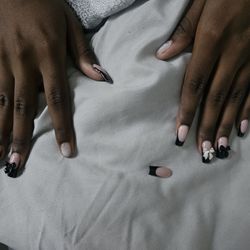 L A Nail Bar & Lashes - Two of my daughter's nails came off the very next day. After I took this picture, three more nails came off.
