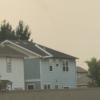Solano Seamless - Gutter that landed on the roof - Roofing Near Me Solano Seamless - Gutter that landed on the roof - Roofing Near Me