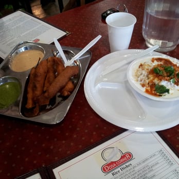 Dosa Corner - Mirchi Bajji (left) and Dani Wada (right) - Indian Near Me - Columbus, Ohio Dosa Corner - Mirchi Bajji (left) and Dani Wada (right) - Indian Near Me - Columbus, Ohio