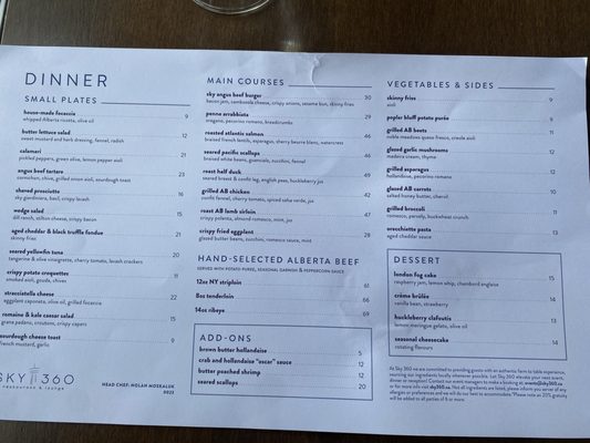 Menu photo 1 Sky 360 Calgary, AB