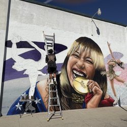 Coe's Glass & Mirrors - On the 156th St side of Crenshaw and 156th in Gardena. Near the corner. Hoping people will respect the mural