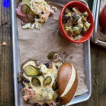 Angry Smokehouse - Special of the day: queso duo, very good with Brussels! - Barbeque Near Me - Baldwinsville, New York Angry Smokehouse - Special of the day: queso duo, very good with Brussels! - Barbeque Near Me - Baldwinsville, New York