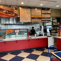 the inside of a fast food restaurant the inside of a fast food restaurant