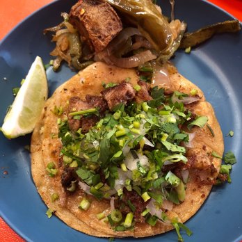 El Chilango - Taco de Suadero! Flavorful and hit the spot! Very delicious the red sauce very spicy!! - Mexican Near Me - Oklahoma City, Oklahoma