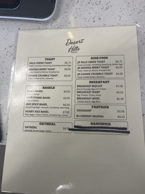 Menu photo 2 Desert Hills Coffee Chandler, AZ