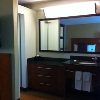 Hyatt Place Raleigh / Cary - Dressing area (closet hidden to the left). - Hotels Near Me - Raleigh, North Carolina Hyatt Place Raleigh / Cary - Dressing area (closet hidden to the left). - Hotels Near Me - Raleigh, North Carolina