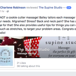 The Supine Studio - Another happy client at The Supine Studio!