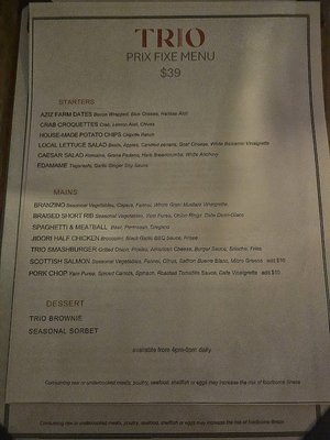 Menu photo 8 Trio Restaurant Palm Springs, CA Menu photo 8 Trio Restaurant Palm Springs, CA