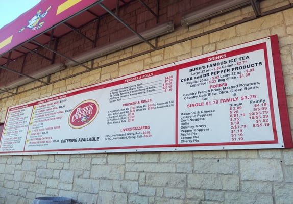 Menu photo 2 Bush's Chicken Temple, TX